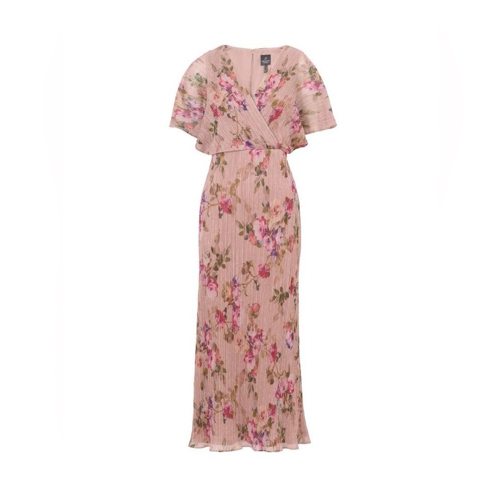 Adrianna Papell Floral Metallic Crinkle Dress NWT SIZES 4 and 2